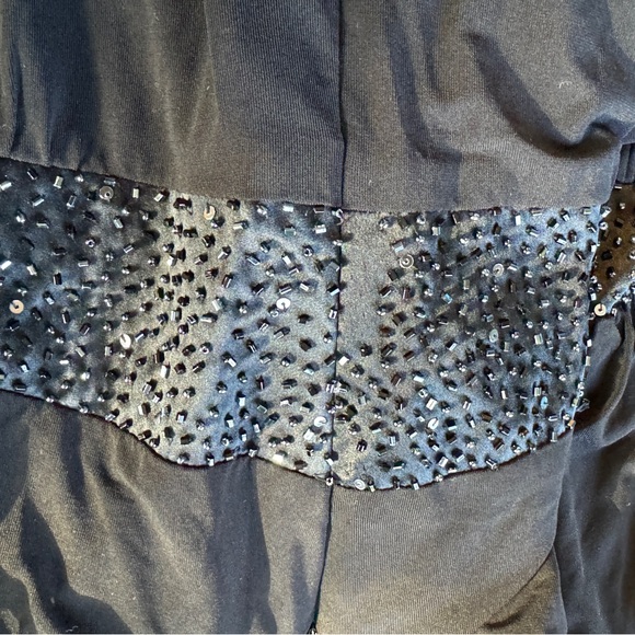 NEW Laundry by Shelli Segal Dress Formal Black Strapless Empire Waist Beaded 6 - Picture 7 of 7